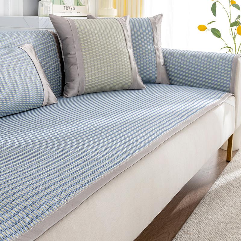 Rattan and Bamboo Mat Sofa Cushion, Summer Anti-slip Mat, Non-slip Breathable Summer Woven Sofa Seat Cushion