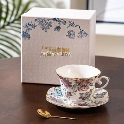 Set Tazza e Sottotazza da Caffè Stile Palazzo Elegante Shangqi