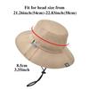 Chapeau seau de protection solaire avec mentonnière coupe-vent, Chapeau de pêche d'extérieur à large bord pour hommes femmes