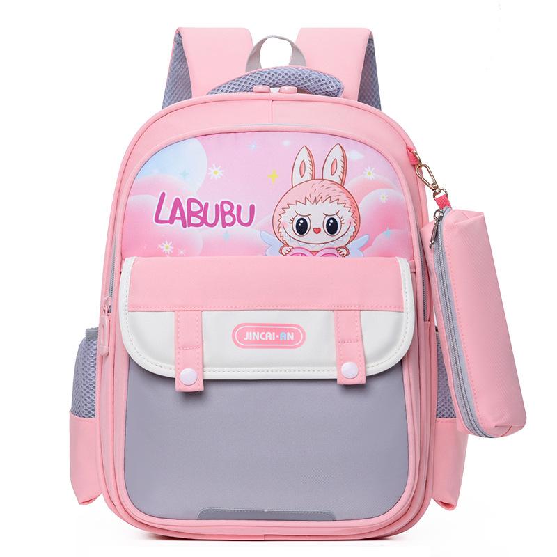 Children's School Bag Spring New Primary School Students Large-capacity Backpack Lightweight Burden-reducing Backpack