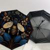 1pc Golden Bee Floral Mandala Umbrella with Plastic Handle,Suitable for All Seasons Home Travel Outdoor UmbrellaDD1306