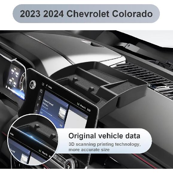 SKTU For 2024 2025 2026 Colorado Dashboard Organizer -2026 Chevy Colorado/Canyon Behind Screen Organizer 2024 2025 2026 Chevy Colorado Accessories