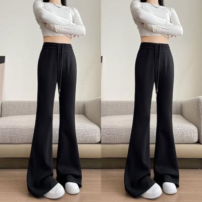 Sweatpants Women's New Autumn Drape Micro-flared Pants High Waist Thin Small Black Casual Pants