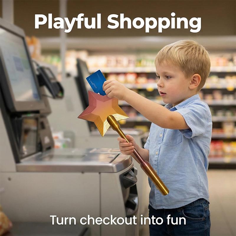 3D Printed Wand Tap To Pay, Star Magic Contactless Credit Card Holder, Nfc Payment Wand, Tap-To-Pay Credit Card Wand