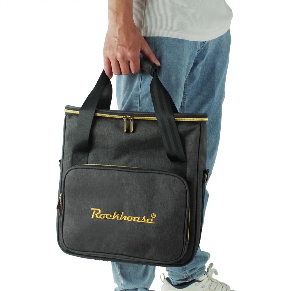 Vinyl Records Carrying Bag with Strap Portable Record Shoulder Bag Wear Resist Thicken Padded CD Bag Holds Up To 10 Vinyl Albums