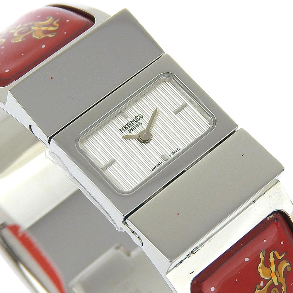 HERMES Location Watches L01.210 whiteDial Stainless Steel Quartz Analog display Women Used