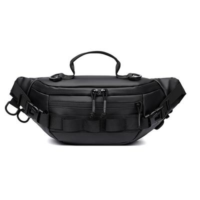 VARMHUS Stream Fishing Bag, Multifunctional Waist Pouch, Large Capacity Fishing Bag, Shoulder Bag, Crossbody Bag, Hip Bag, Waterproof, Black