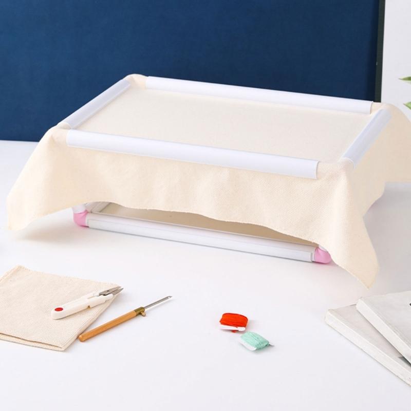 Double Layer Embroidery Frame Square Embroidery Hoop Quilting Frame Trapezoids Embroidery Snap Frame for Quilting Craft