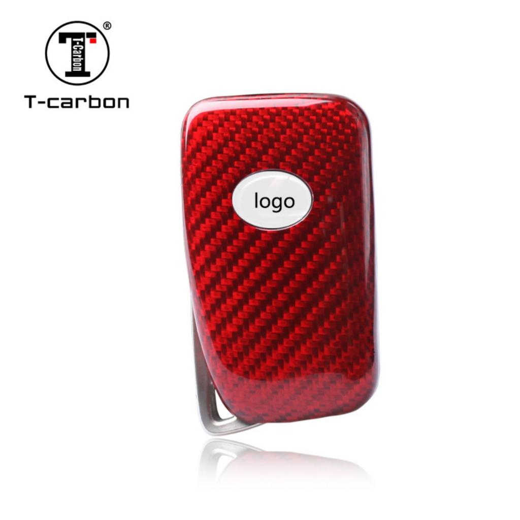 T-Carbon 4 Button Glass Carbon Fiber Gloss Car Key Case For Lexus Es Ls Ux Ux 300E Nx Lc Nx Gs Rx Is Es Gx Lx Rc 200 250 350