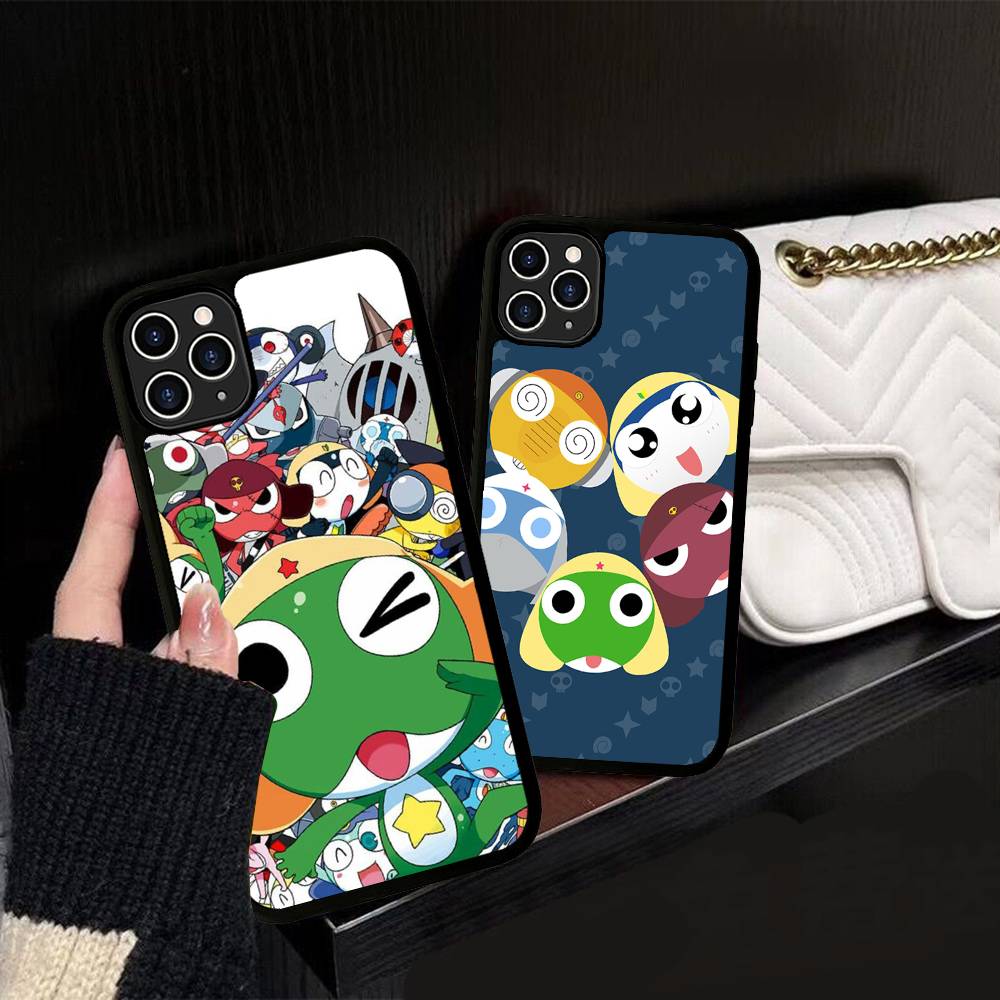 Keroro Frog Cool Gunsou Sergeant PC+TPU Phone Case For IPhone 17 16 15 14 PRO MAX 11 12 13 PLUS MINI Cover