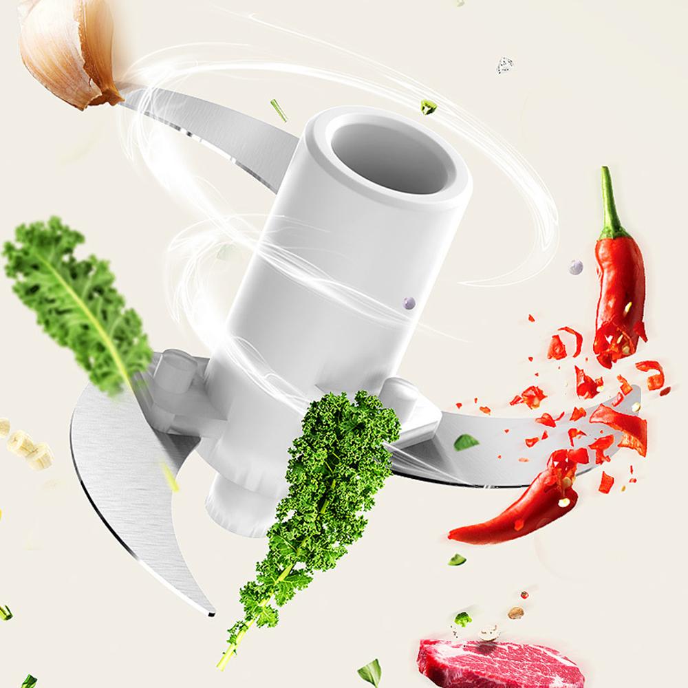 350ml Elektrischer Knoblauchhacker, USB-Aufladung Fleischwolf für Küche, Haushalt Multifunktionale Lebensmittelpürierer Mixer für Gemüse