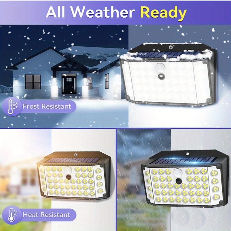 1/2PCS Motion Sensing Smart Light, 132 LEDs, 3 Modes Solar Security Light, IP65, Solar Fence Light for Outdoor, Yard