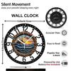 25cm Rustic Iron Round Wall Clock for Rustic Interior Decor