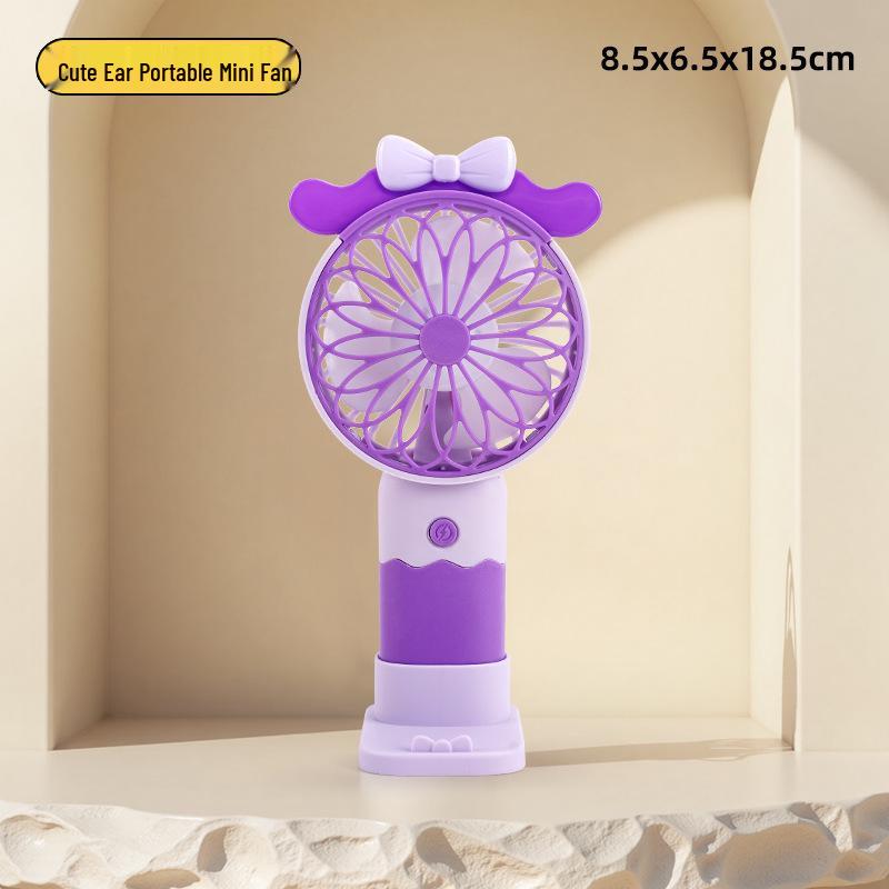 Portable Mini Cartoon Flower USB Desk Fan - Student Gift
