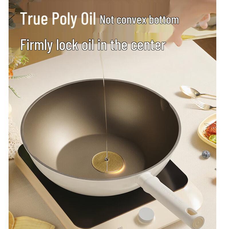 Chuidahuang 26cm Titanium White Nonstick Wok
