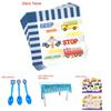 Children's Engineering Car Birthday Party Theme Disposable Tableware Set**