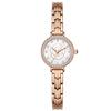 Women's Watch Flower & Mother of Pearl Dial Rhinestone Bracelet Style Water Resistant Casual Analog Japanese Quartz Commute Watch White