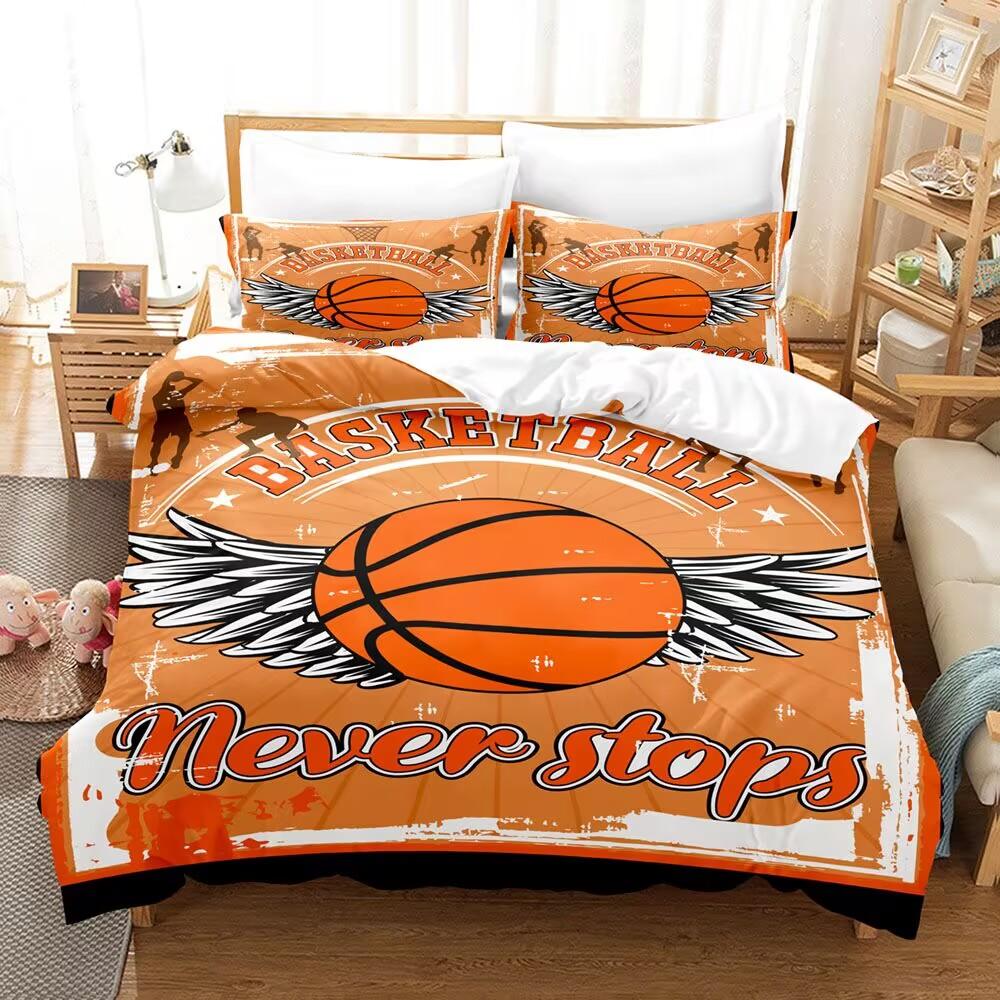 Football Basketball Bedding Set Soft Airy Skin-Friendly Sport Twin King Size Duvet Cover  Durable Stretchable Fabric Boys Gift