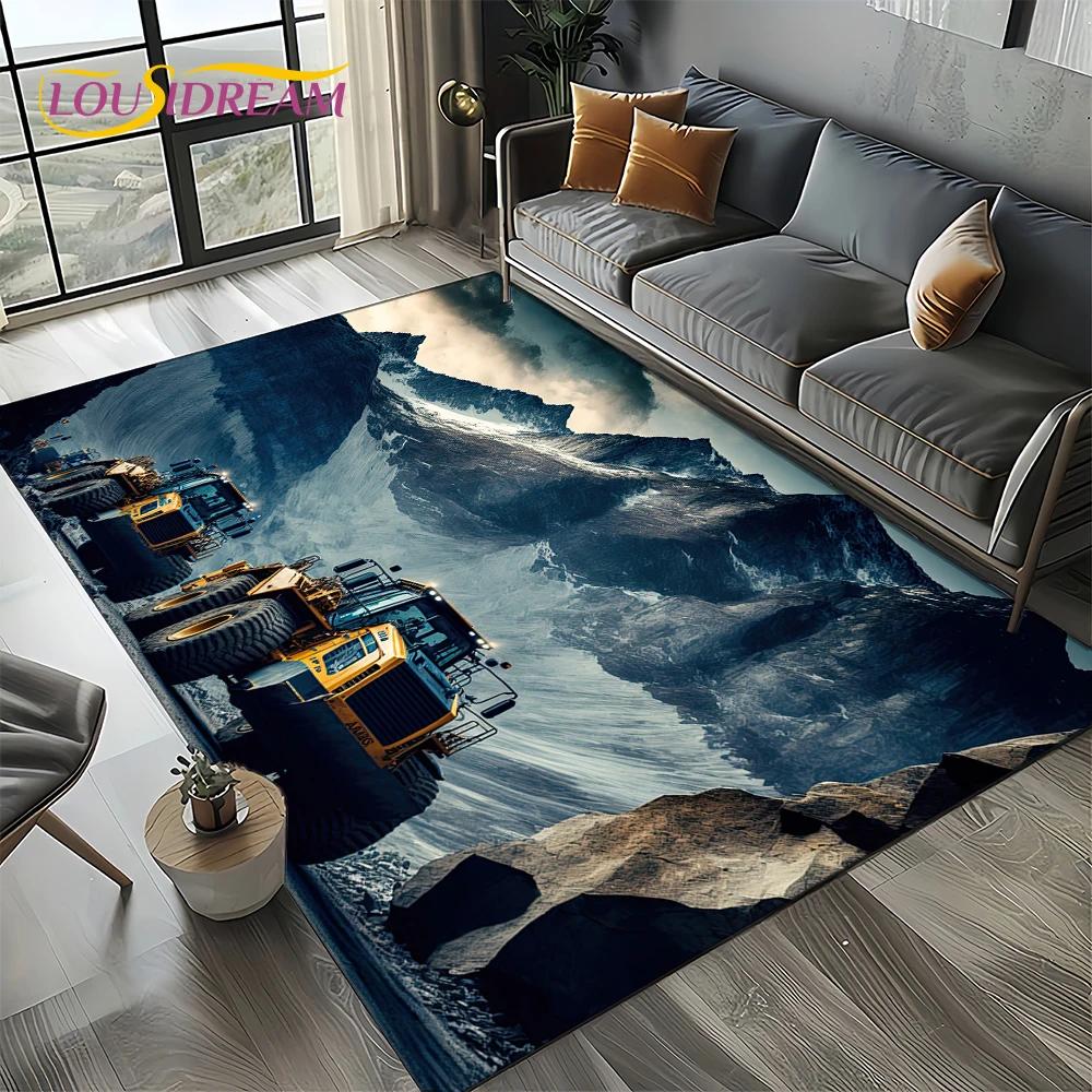 Retro Truck 3D Tractor Car 27 Style Carpet Rug for Living Room Bedroom Home Sofa Decoration,Kid Area Rug Non-slip Floor Mat Gift