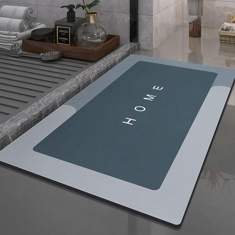 Super Absorbent Bathroom Bath Mat Foot Mats Anti Slip Floor Carpet Quick Dry Shower Toilet Rugs Entrance Doormat Washable