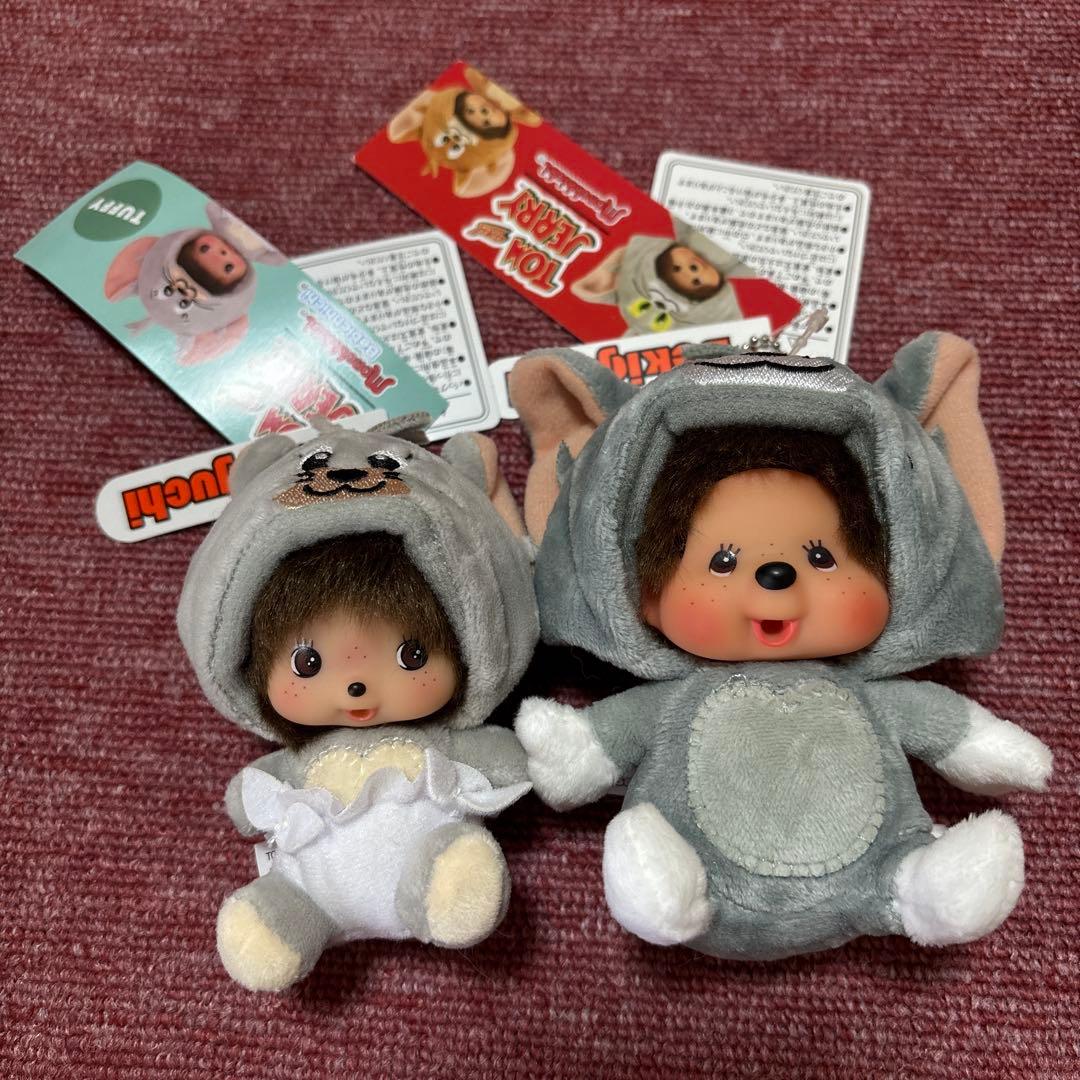 Tom Jerry Monchhichi Big Face SS Keychain Tuffy