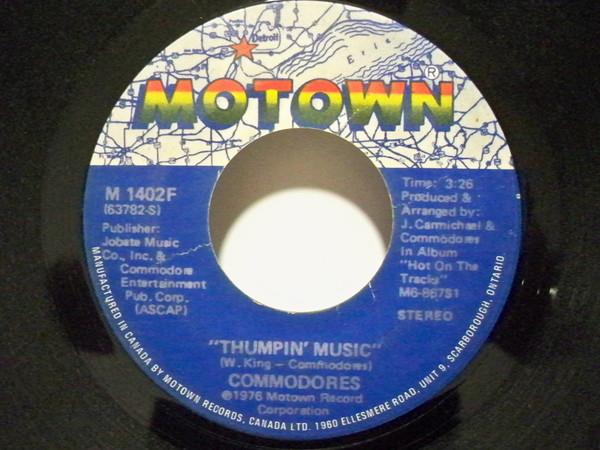 

7inch Record COMMODORES - Thumpin Music / Just To Be Close T M1402F Motown 1976 Canada Soul/Funk Used