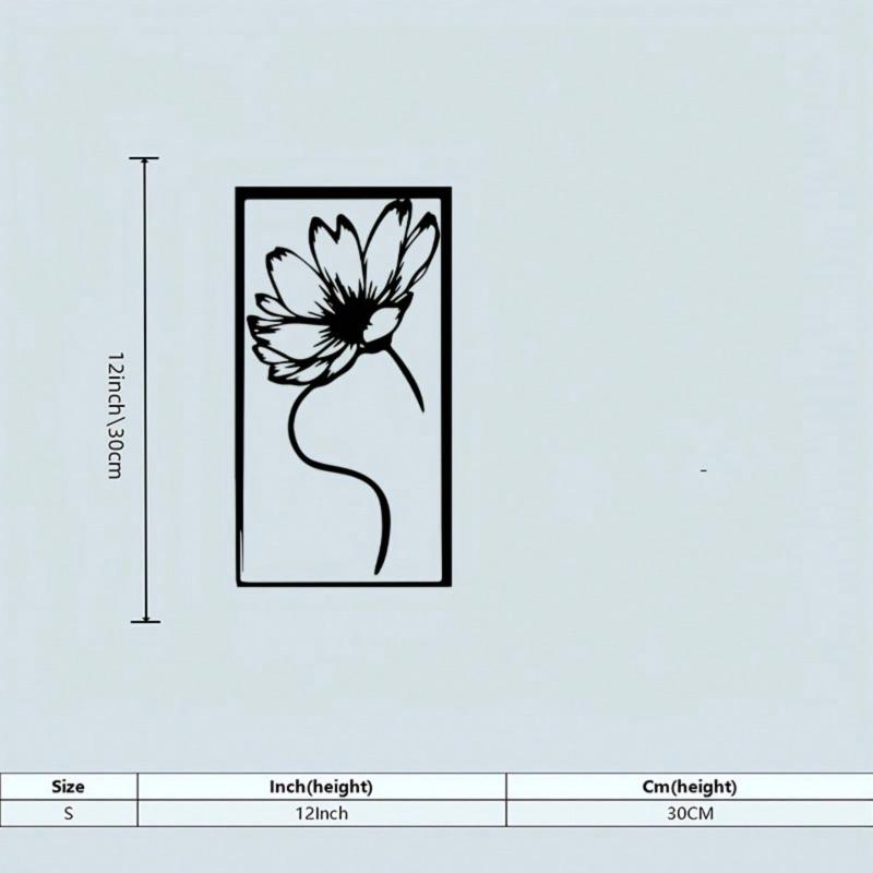 Vintage Black Metal Floral Wall Art Iron Home Decor Farmhouse Gift разноцветный