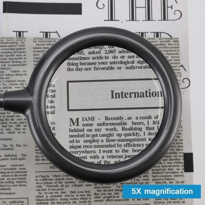 Magnifying Lamp - Raweao - 5X - Rechargeable - Black - 2000 mAh