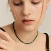 UNI.J [In524]Malachite Green Silver Necklace