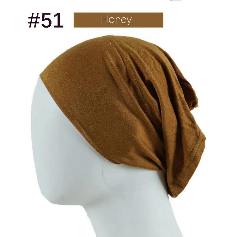 Modal Solid Color Women's High-Elasticity Mercerized Cotton Malaysian Tube Beanie Arabic Snood