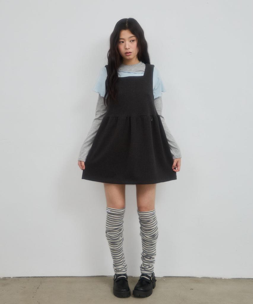 Leteoli Square Neck Sleeveless Dress_Charcoal
