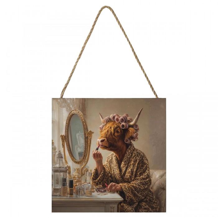 Pyramid International CowÂ´s Night Out Highland Cow Plaque