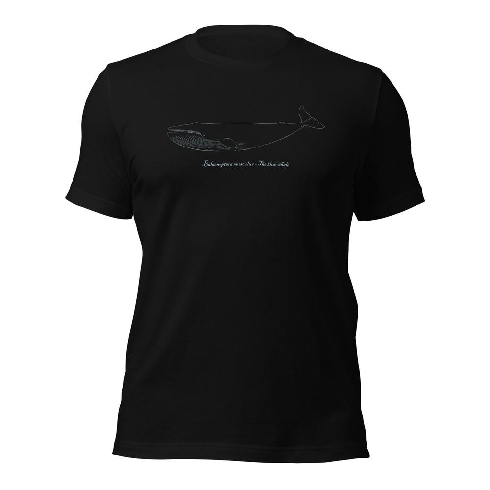 THE BLUE WHALE Shirt Balaenoptera Musculus Ocean Planet Scientific Illustration Unisex T-Shirt M