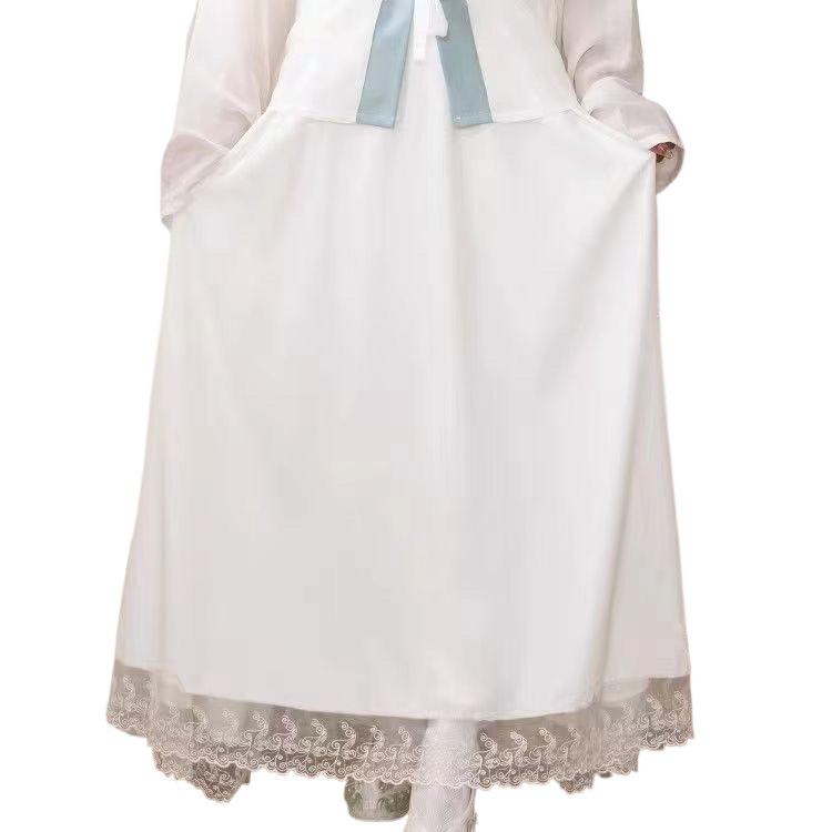 Qipao Lace Slip: Slim-Fit Hanfu Lining Half-Skirt Mid-Length