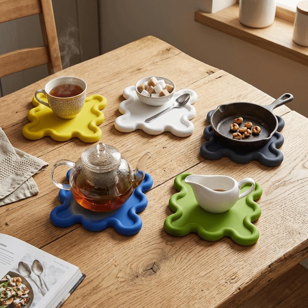 Flexible Mug Pad Thickened Heat‑proof Pad No Strange Odor Cup Mat Office Desktop Table