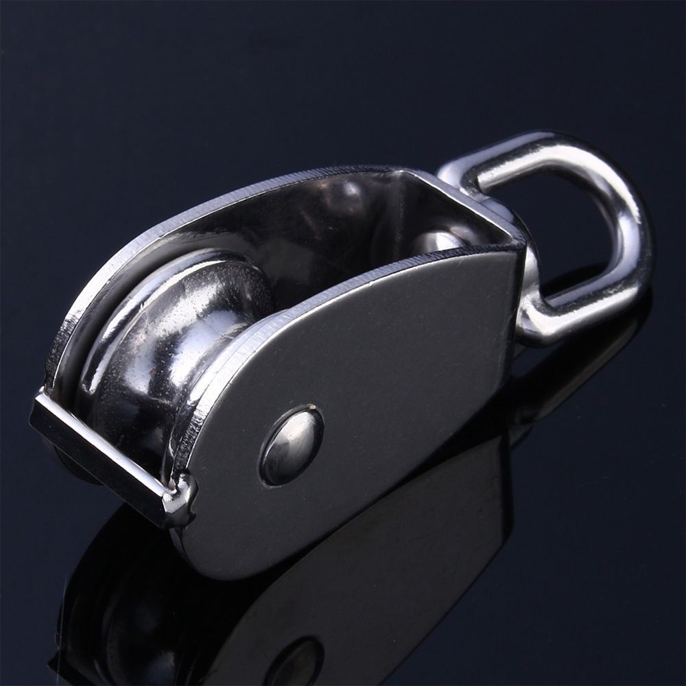 In Traction Loading Fixed 304 Sheave Swivel Block Single Wheel Stainless Steel Rope Pulley