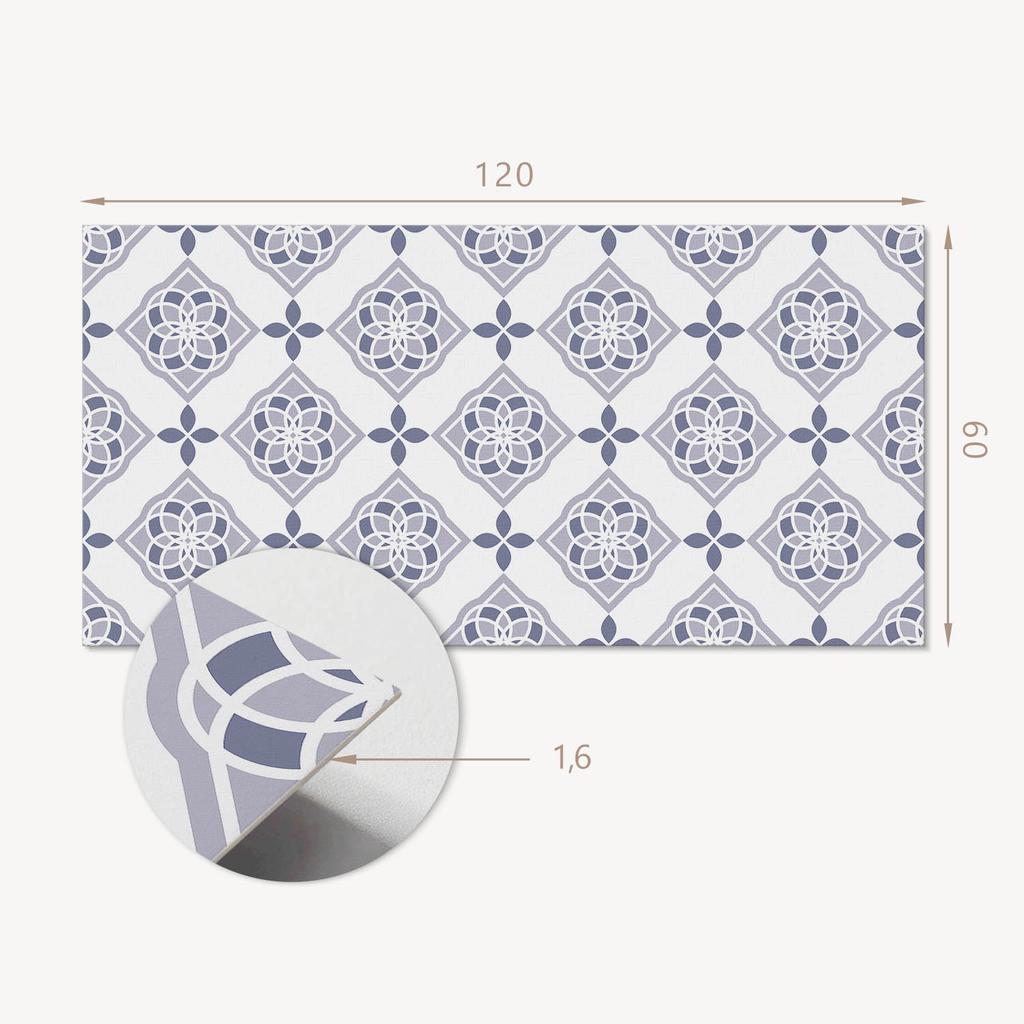 Okładzina Winylowa Samoprzylepna Z Grafiką Do Kuchni 120X60 Cm Geometryczny Wzór W Romby