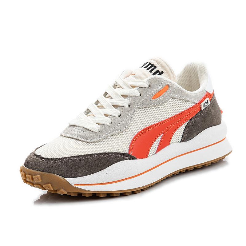 Genuine Leather Women's Shoes 2025 Spring New Women's Leisure Sports Platform White Shoes Versatile Women's Flat Shoes Children