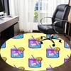 1pc Dice Cocktail Pattern Chair Carpet for Office Non Slip, Lightweight, Machine Washable Rug for Office Holiday Decor