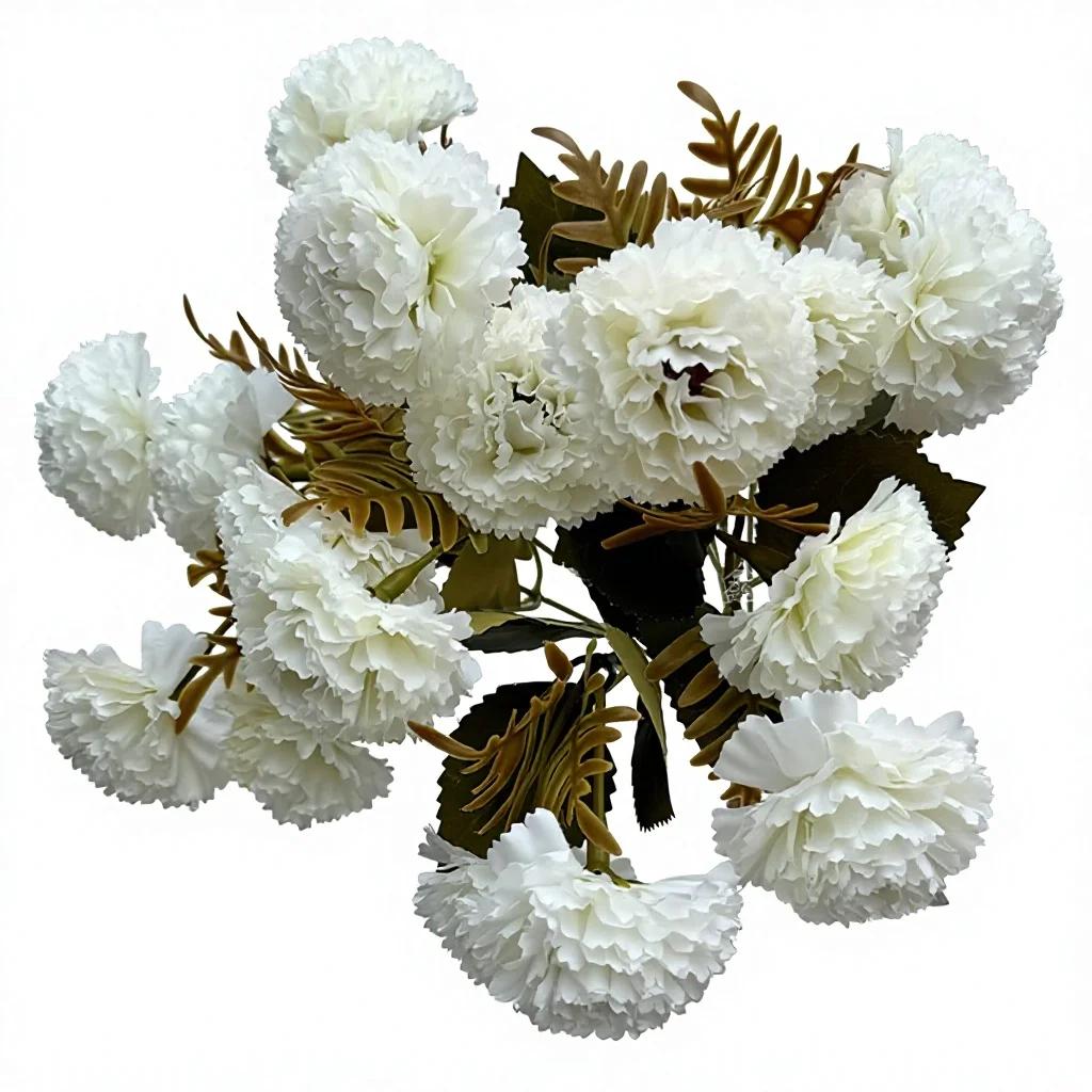 3pcs Carnation Artificial 18 Heads Fake Flower Bouquet Large Bouquet Flowers Photography Props Wedding Floral Arrangement