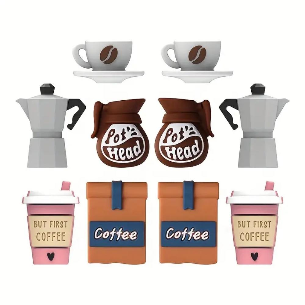 

10 шт. силиконовых бусин на кофейную тематику, 3D кофейная чашка, кофейные зерна для изготовления ювелирных изделий своими руками, брелоков, ожерелий, материалы, украшения для вечеринок