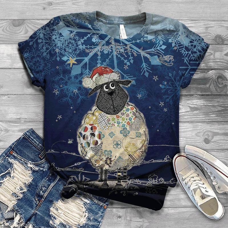 Casual Men's Personalized T-shirt Short Sleeved 3D Printed T-shirt Sunflower Round Neck T-shirt