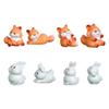Creative Cute Rabbit and Fox Miniature Ornaments for Garden and Desktop Decor