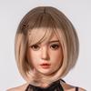 Head with Realistic Oral Function 100% Silicone Compatible with 130-180cm Sex Dolls M16 Thread Interface Wig & Implant Hair Options 3kg