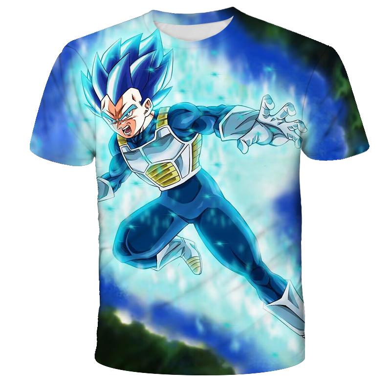 2026 Summer Dragon Ball Retro Fitness T-shirt Men's Oversized 3D Printed Short-sleeved Family Unisex Children's Sports Shirt