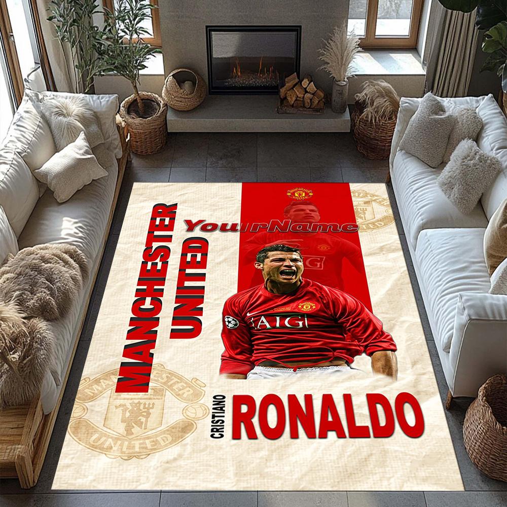 Manchester Customizable Name Floor Rug Office Rug Suitable for Dining Room Study room Hallway Decorate room Antislip Carpet Decorate Offices