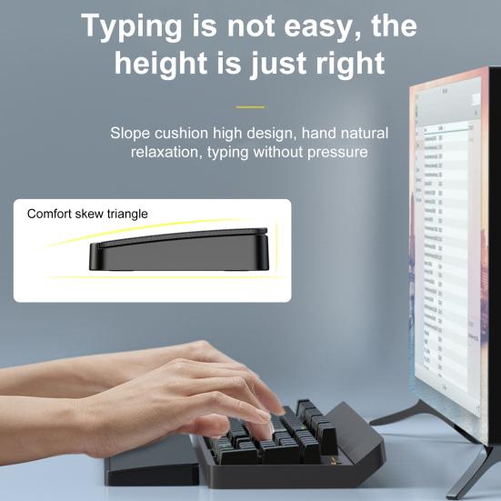 Ergonomic Keyboard Hand Rest with Compartments Non-Slip Design Multipurpose Desktop Storage Box Keyboard Wrist Support