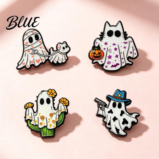 Backpack Decoration Pin Halloween Cartoon Ghost Enamel Brooch Spooky Metal Lapel Pin Jewelry Accessory Sweater Cardigan Coat Suit Scarf Decor,