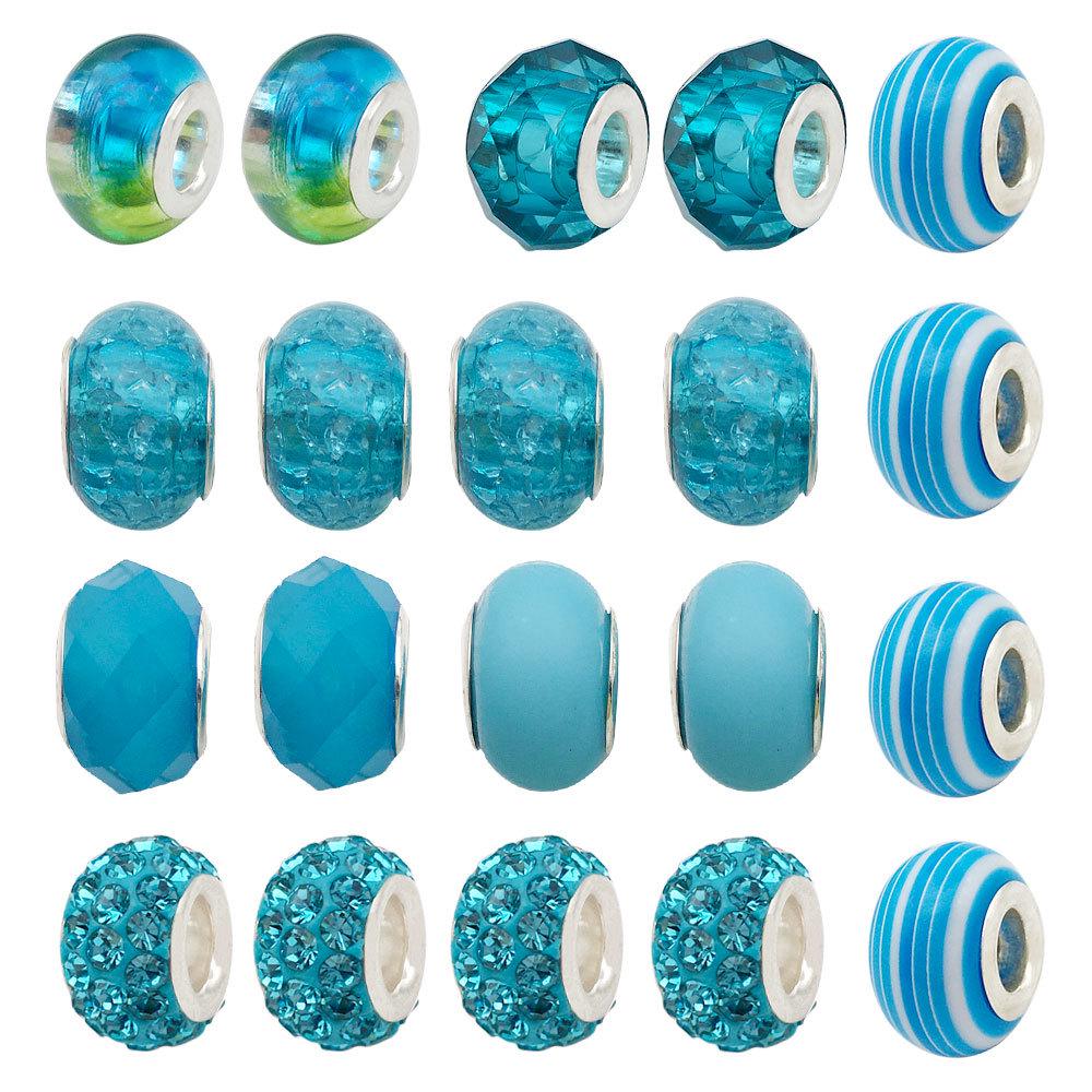 Blaues Cartoon Kinder Kristallarmband DIY Set - Handgemachtes Schmuck Geschenkset