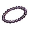 Hongchu Crystal Natural Amethyst Round Bead Faceted Bracelet Natural Amethyst Diamond-Cut Faceted Bracelet